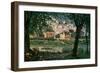 Village by the Seine (Villeneuve-La-Garenne)-Alfred Sisley-Framed Giclee Print