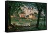 Village by the Seine (Villeneuve-La-Garenne)-Alfred Sisley-Framed Stretched Canvas