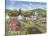 Village Center-Bob Fair-Stretched Canvas