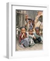 Village Children in Bati, Northern Highlands, Ethiopia, Africa-Tony Waltham-Framed Photographic Print