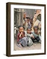 Village Children in Bati, Northern Highlands, Ethiopia, Africa-Tony Waltham-Framed Photographic Print