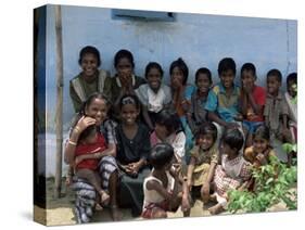 Village Children, Sri Lanka-Yadid Levy-Stretched Canvas