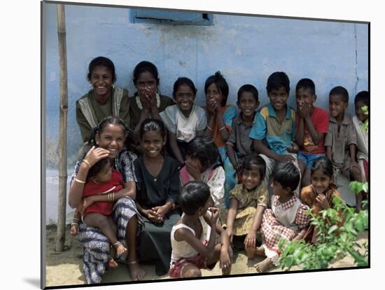 Village Children, Sri Lanka-Yadid Levy-Mounted Photographic Print