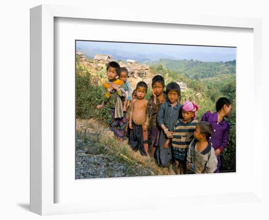 Village Children, Udomoxai (Udom Xai) Province, Laos, Indochina, Southeast Asia-Jane Sweeney-Framed Photographic Print