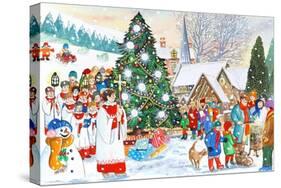 Village Christmas-Tony Todd-Stretched Canvas