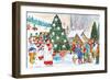 Village Christmas-Tony Todd-Framed Giclee Print