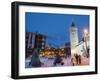 Village Church and Monte Cervino (The Matterhorn), Cervinia, Valle D'Aosta, Italian Alps-Christian Kober-Framed Photographic Print