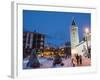 Village Church and Monte Cervino (The Matterhorn), Cervinia, Valle D'Aosta, Italian Alps-Christian Kober-Framed Photographic Print