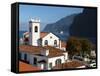 Village Church at Ponta Delgada, Madeira-null-Framed Stretched Canvas