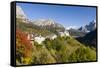 Village Colle San Lucia in Val Fiorentina. Dolomites, Italy-Martin Zwick-Framed Stretched Canvas