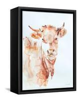 Village Cow-Aimee Del Valle-Framed Stretched Canvas