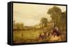 Village Cricket-John Ritchie-Framed Stretched Canvas