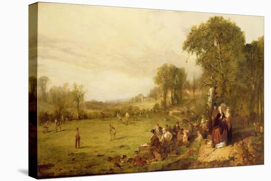 Village Cricket-John Ritchie-Stretched Canvas