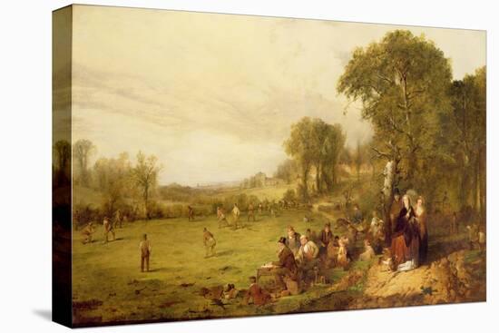 Village Cricket-John Ritchie-Stretched Canvas