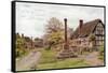 Village Cross, Ashton-Under-Hill, Gloucester-Alfred Robert Quinton-Framed Stretched Canvas