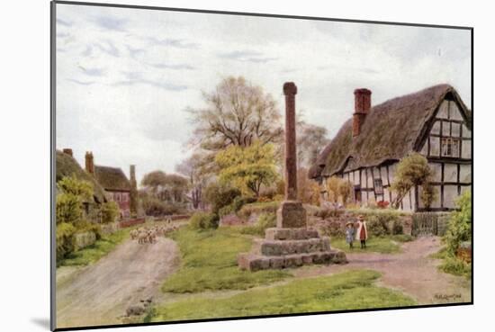 Village Cross, Ashton-Under-Hill, Gloucester-Alfred Robert Quinton-Mounted Giclee Print