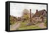 Village Cross, Ashton-Under-Hill, Gloucester-Alfred Robert Quinton-Framed Stretched Canvas