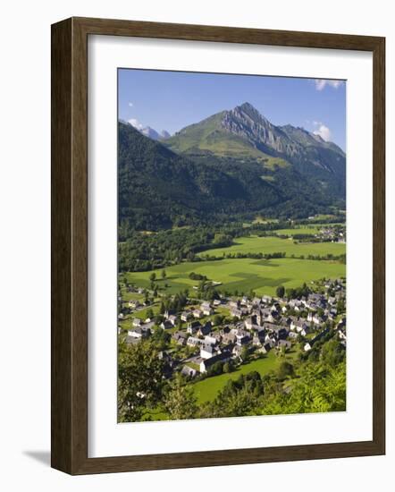 Village D'Aucun and Arrens-Marsous, Hautes-Pyrenees, Midi-Pyrenees, France-Doug Pearson-Framed Photographic Print