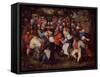 Village Dance-Jan Brueghel the Younger-Framed Stretched Canvas