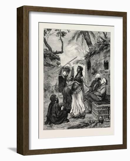 Village Dancers. Egypt, 1879-null-Framed Giclee Print