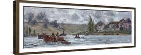 Village De Lavacourt, Pres De Vetheuil, 1878-Claude Monet-Framed Giclee Print