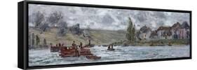 Village De Lavacourt, Pres De Vetheuil, 1878-Claude Monet-Framed Stretched Canvas