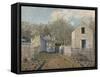 Village de Voisins (Yvelines)-Alfred Sisley-Framed Stretched Canvas