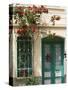 Village Doorway, Agiasos, Lesvos, Mytilini, Aegean Islands, Greece-Walter Bibikow-Stretched Canvas