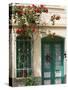 Village Doorway, Agiasos, Lesvos, Mytilini, Aegean Islands, Greece-Walter Bibikow-Stretched Canvas