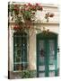 Village Doorway, Agiasos, Lesvos, Mytilini, Aegean Islands, Greece-Walter Bibikow-Stretched Canvas