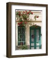 Village Doorway, Agiasos, Lesvos, Mytilini, Aegean Islands, Greece-Walter Bibikow-Framed Photographic Print