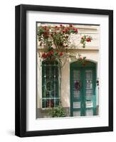 Village Doorway, Agiasos, Lesvos, Mytilini, Aegean Islands, Greece-Walter Bibikow-Framed Photographic Print