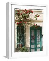 Village Doorway, Agiasos, Lesvos, Mytilini, Aegean Islands, Greece-Walter Bibikow-Framed Photographic Print