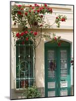 Village Doorway, Agiasos, Lesvos, Mytilini, Aegean Islands, Greece-Walter Bibikow-Mounted Photographic Print