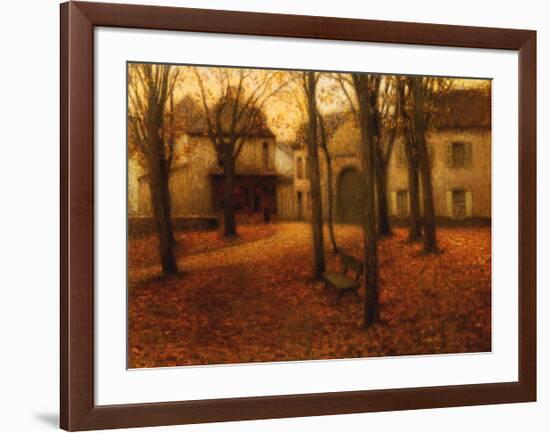 Village en Automne-Henri Eugene Augustin Le Sidaner-Framed Art Print