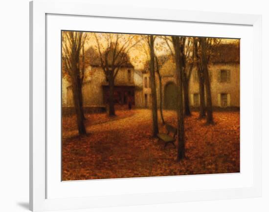 Village en Automne-Henri Eugene Augustin Le Sidaner-Framed Art Print