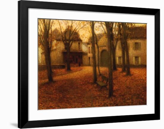 Village en Automne-Henri Eugene Augustin Le Sidaner-Framed Art Print