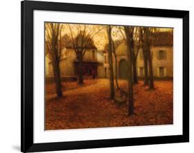 Village en Automne-Henri Eugene Augustin Le Sidaner-Framed Art Print