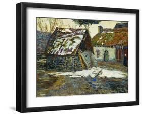 Village En Hiver-Victor Charreton-Framed Giclee Print