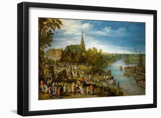 Village Fair in Schelle, 1614-Jan Brueghel the Elder-Framed Premium Giclee Print