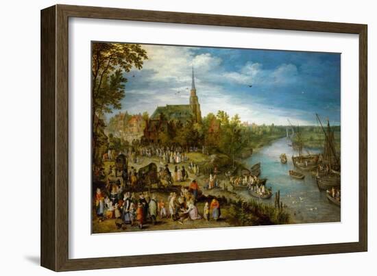 Village Fair in Schelle, 1614-Jan Brueghel the Elder-Framed Giclee Print