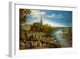 Village Fair in Schelle, 1614-Jan Brueghel the Elder-Framed Giclee Print