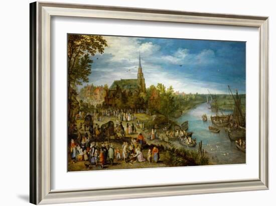 Village Fair in Schelle, 1614-Jan Brueghel the Elder-Framed Giclee Print