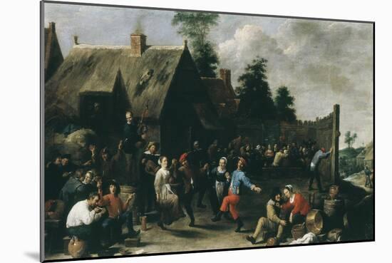 Village Festival, 1637-David Teniers the Younger-Mounted Giclee Print