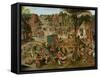 Village Festival in Honour of St. Hubert and St. Anthony, 1632-Pieter Brueghel the Younger-Framed Stretched Canvas