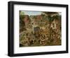 Village Festival in Honour of St. Hubert and St. Anthony, 1632-Pieter Brueghel the Younger-Framed Giclee Print