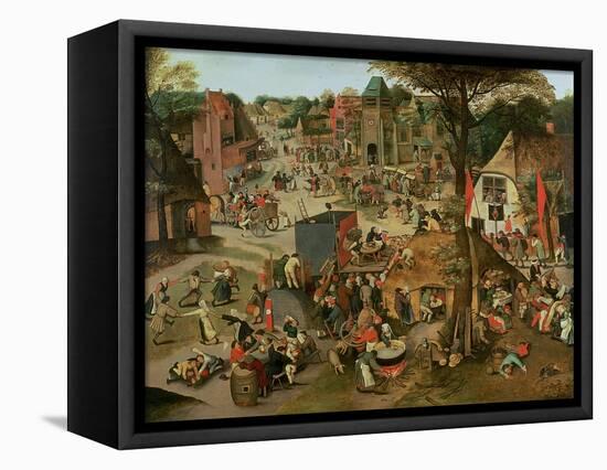 Village Festival in Honour of St. Hubert and St. Anthony, 1632-Pieter Brueghel the Younger-Framed Stretched Canvas