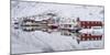 Village Fredvang on the island Moskenesoya. The Lofoten Islands in northern Norway during winter.-Martin Zwick-Mounted Photographic Print