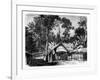 Village, Gabon, 19th Century-E Therond-Framed Giclee Print