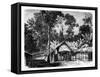 Village, Gabon, 19th Century-E Therond-Framed Stretched Canvas